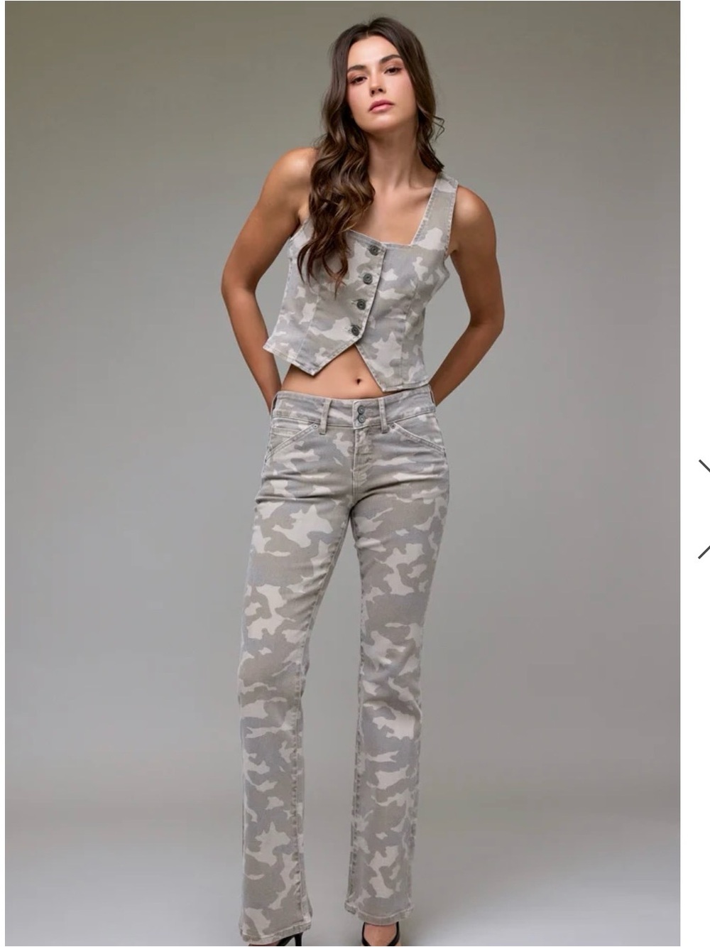 HIDDEN jeans -Tan Camo Bootcut Jeans